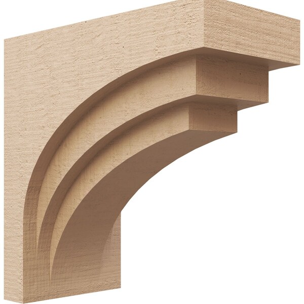 Ekena Millwork 8"W x 16"D x 16"H Classic Rockford Rough Cedar Woodgrain TimberThane Corbel, Primed Tan CORUR08X16X16ROCRCPR - main